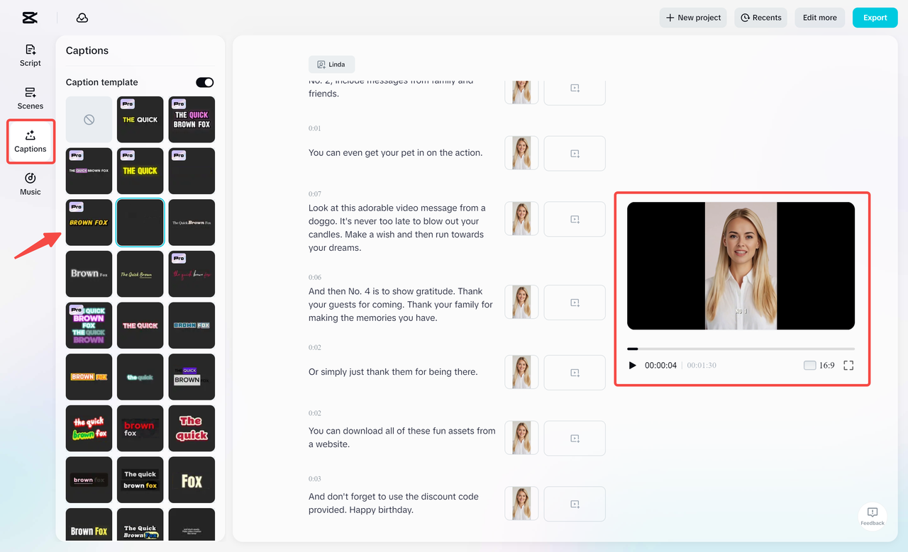 Add dynamic subtitles