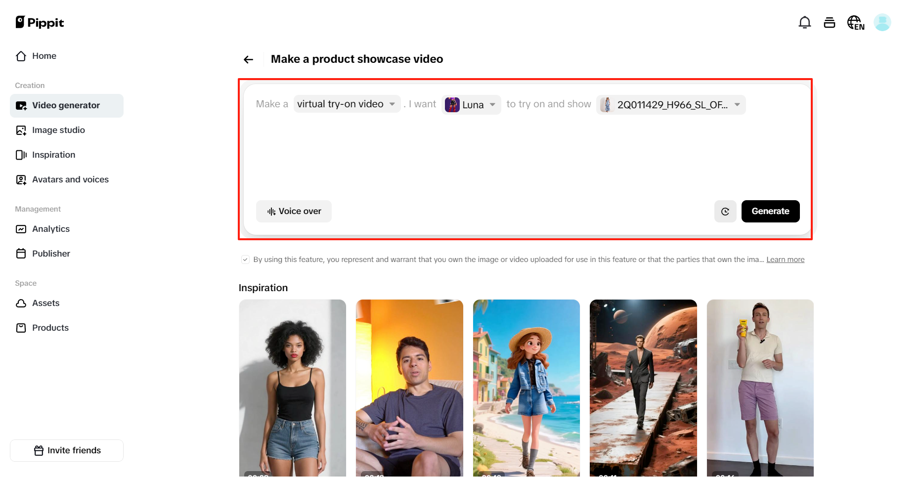 Geração de modelos virtuais por IA