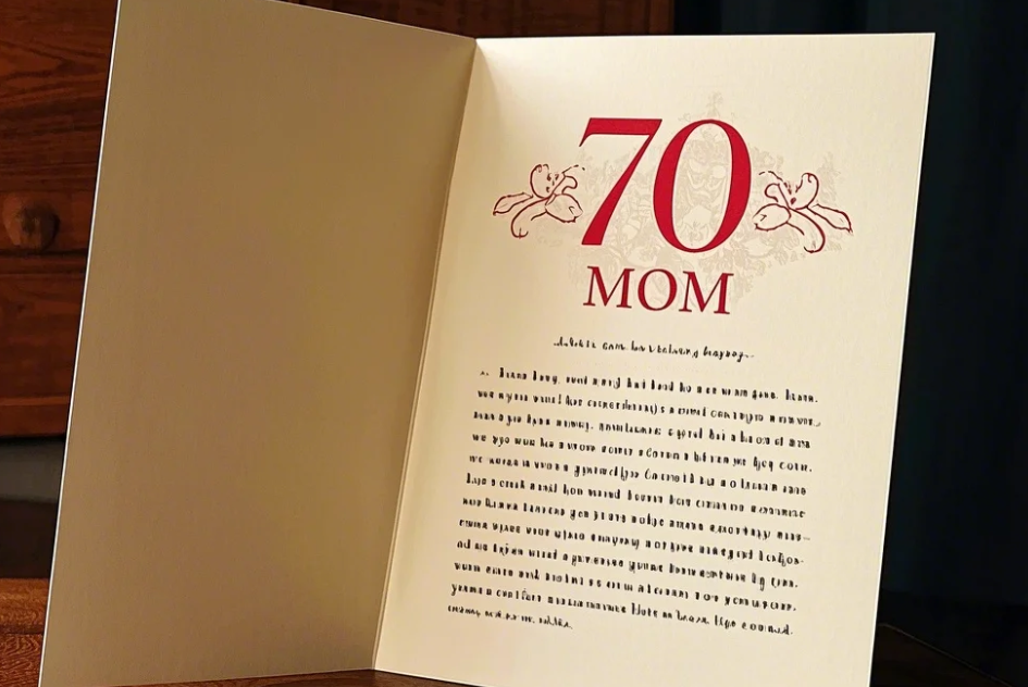 70th birthday card