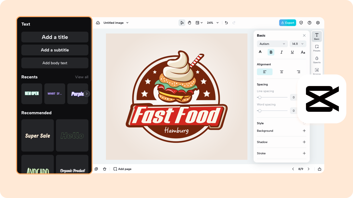 fast food logo design