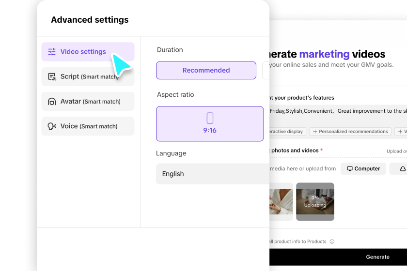 自訂影片設定並完善內容