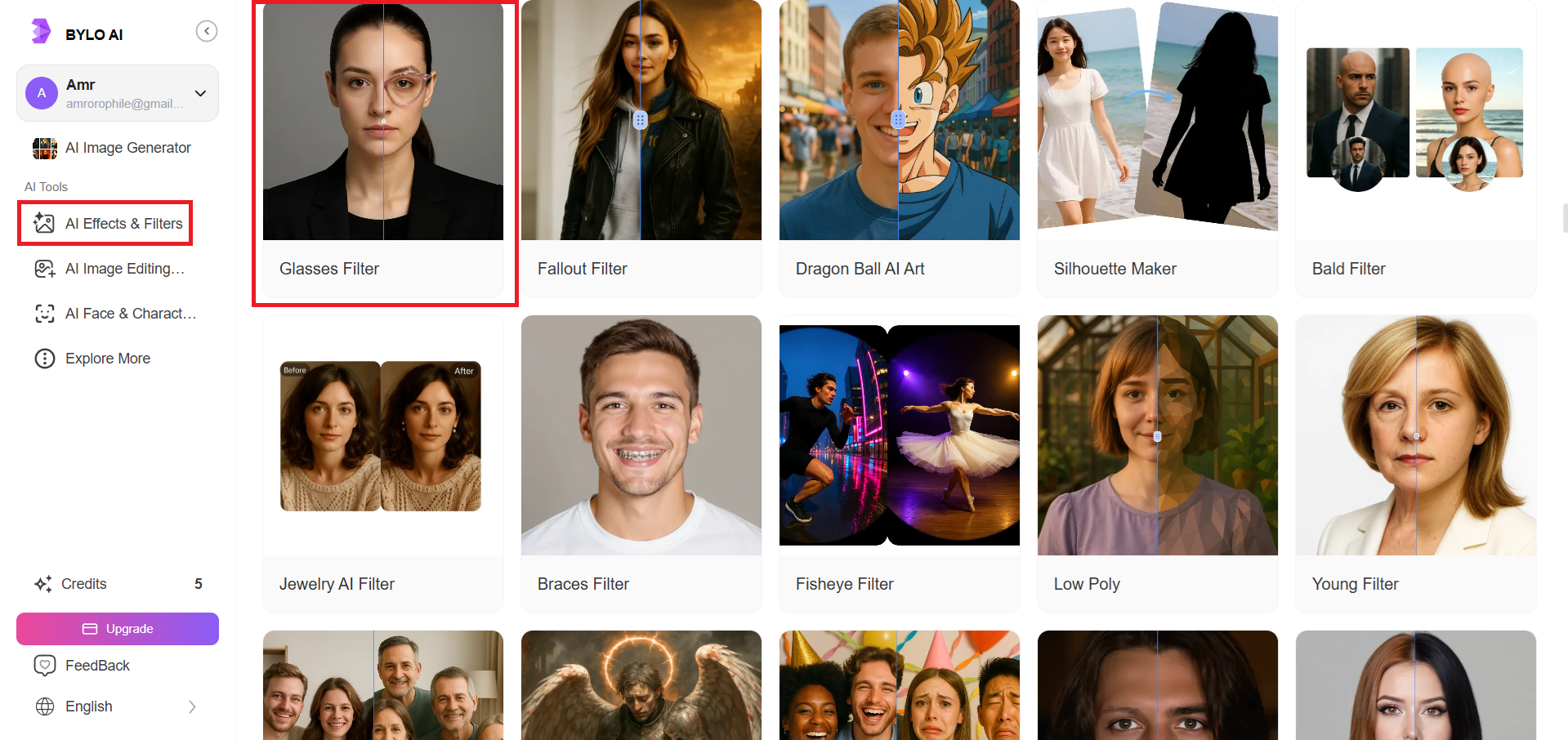 Gözlük Filtresini Seçin