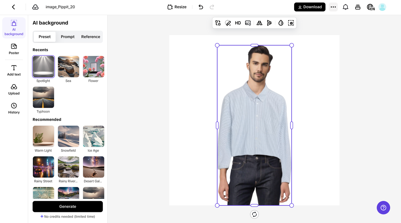 AI background removal