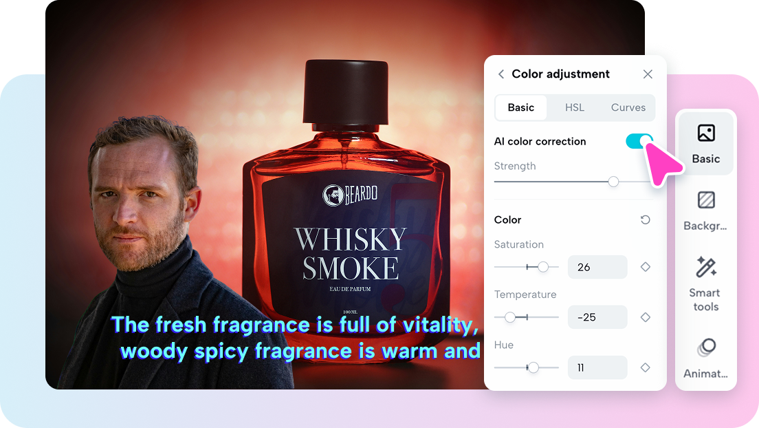Fine-tune content with smooth edits