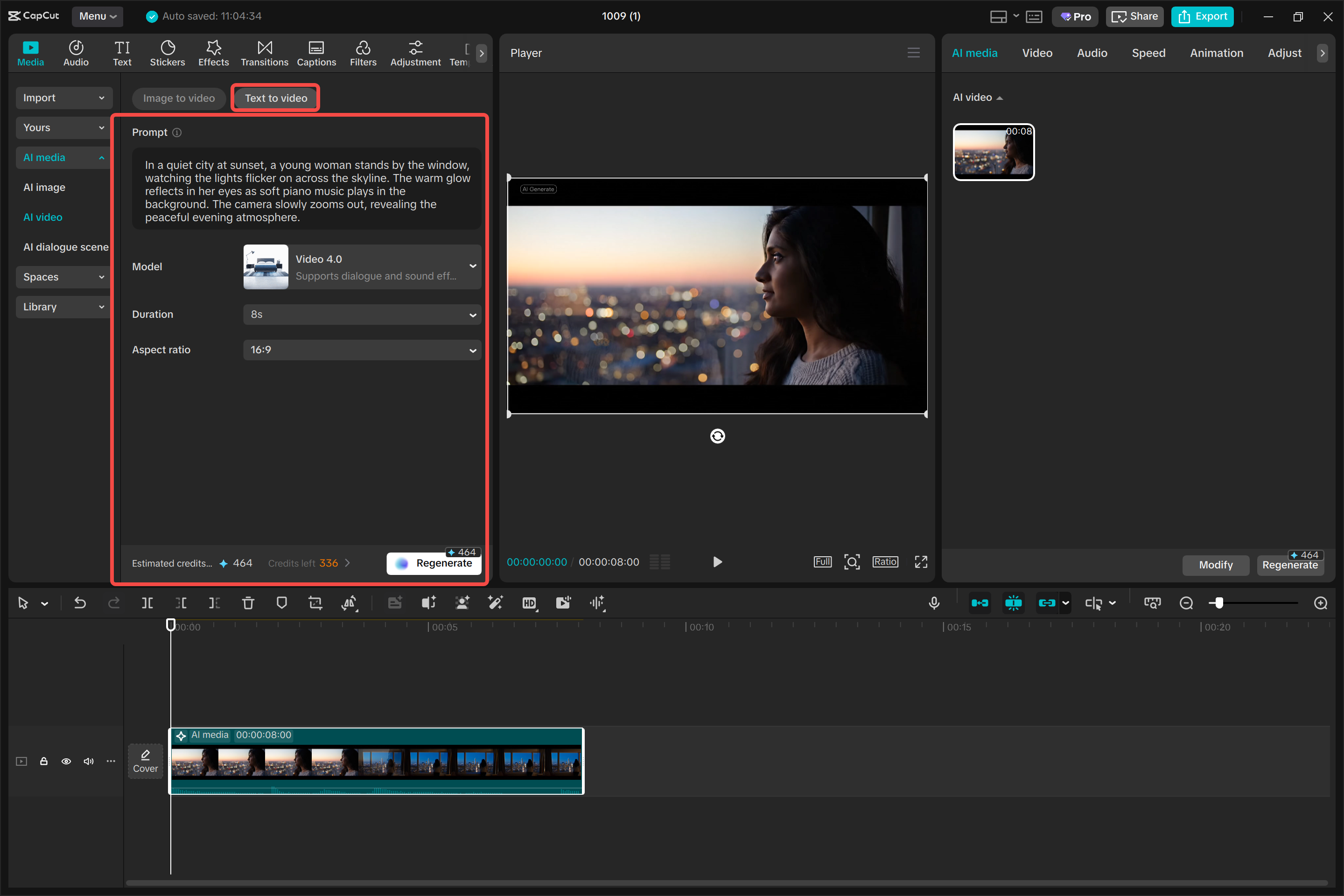 Converting text to video using the CapCut desktop video editor