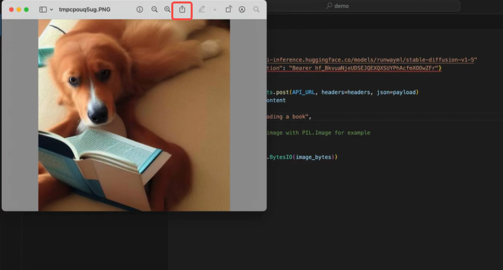 Save the generated image