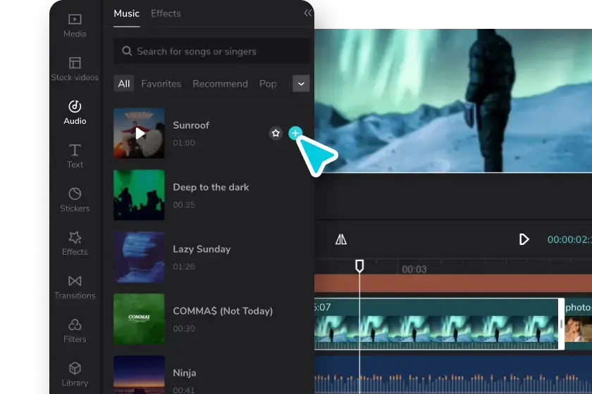Edit sounds and effects