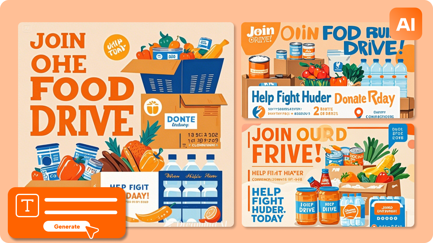 Dépliant de collecte de nourriture