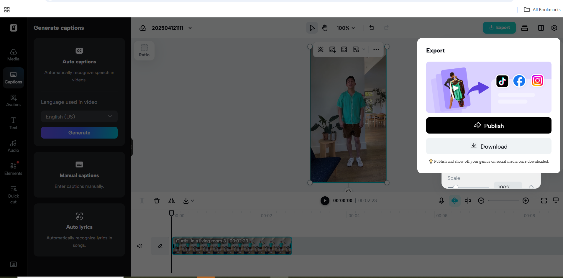 Export video