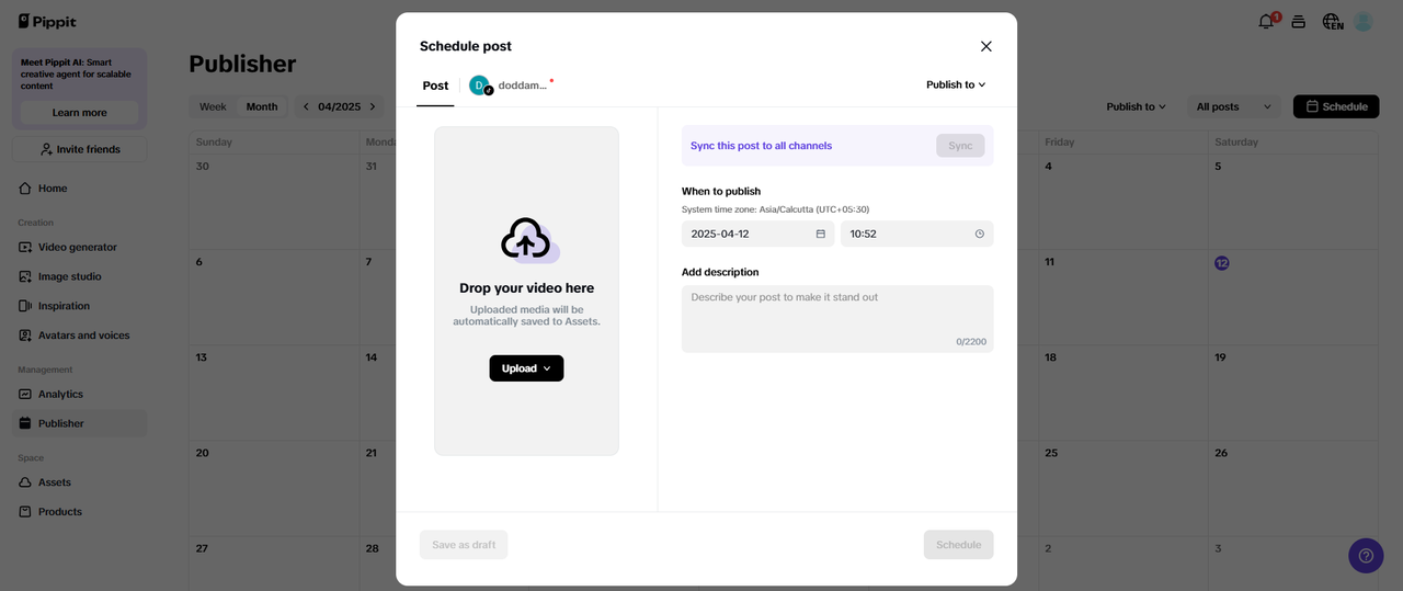 Plan and schedule
