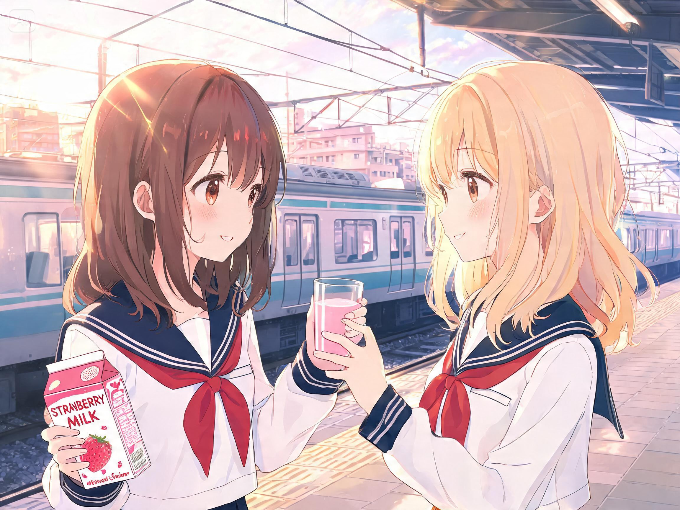 Aufforderung für ein Stück Leben Anime-Szene