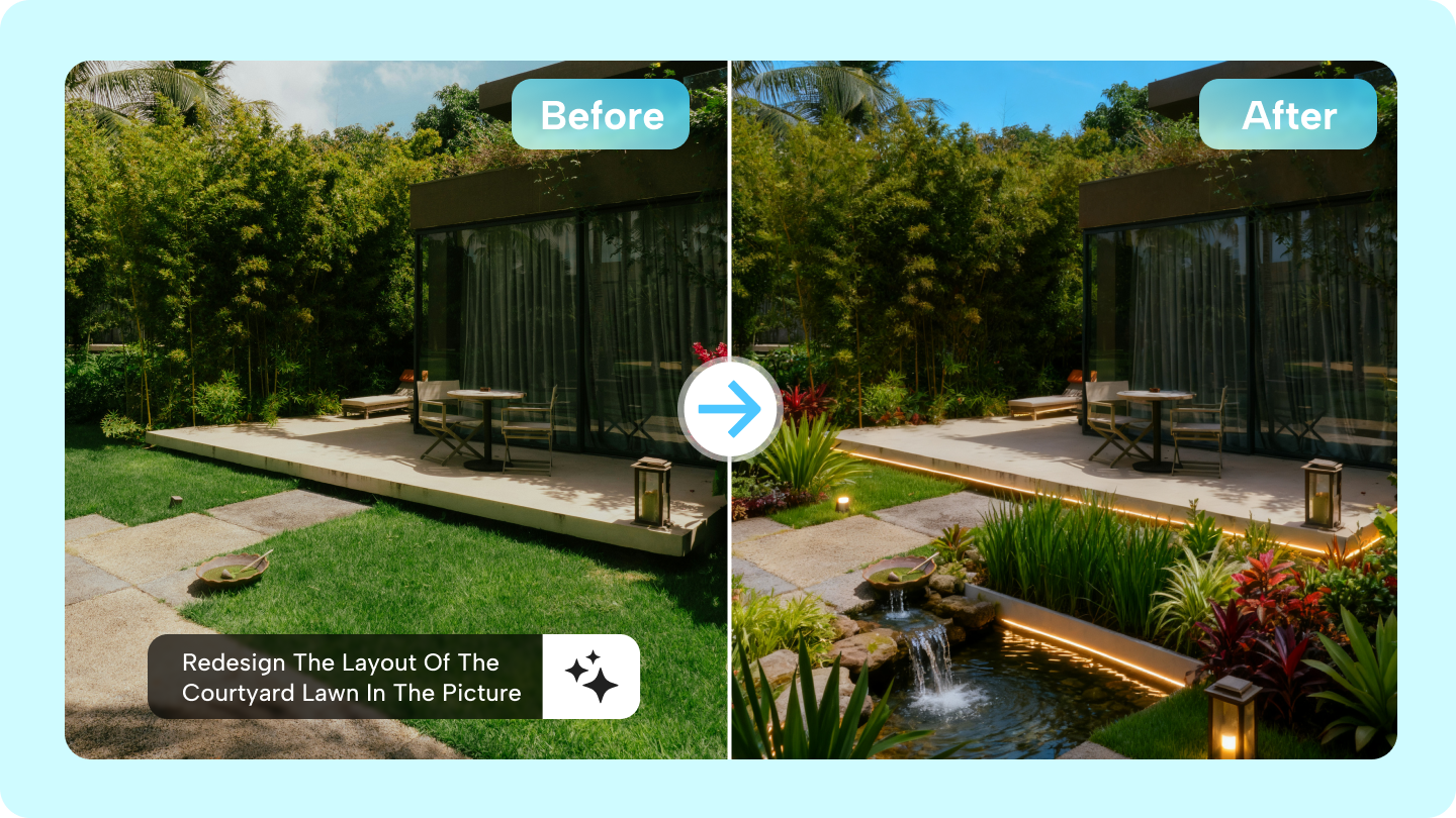diseño de patios con ai