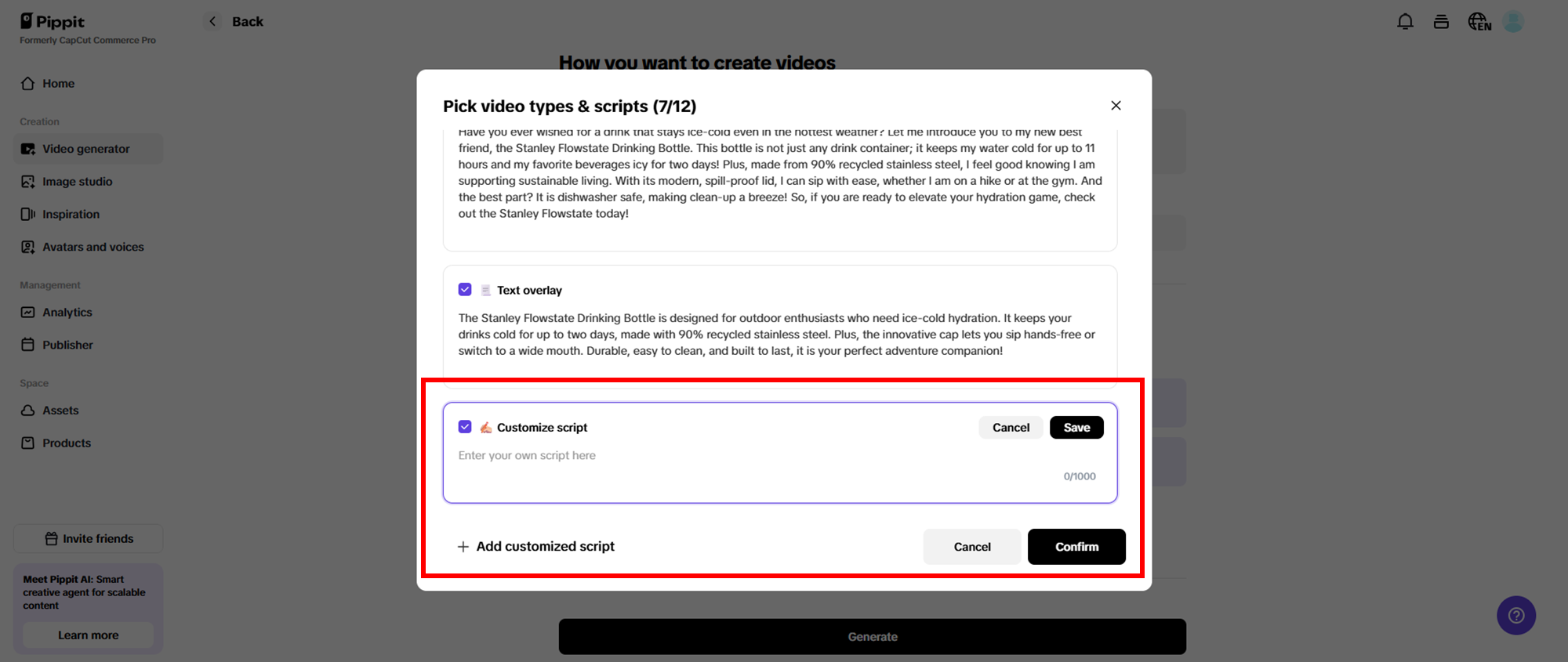 Customize video settings