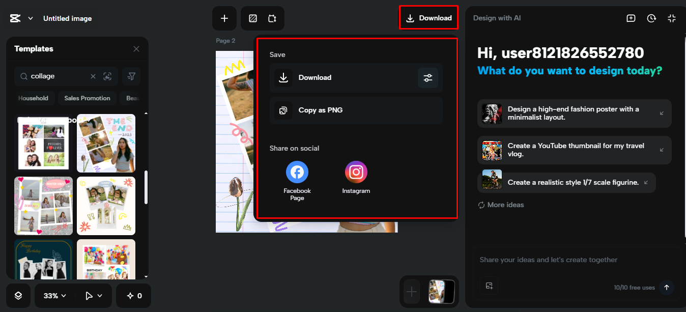 Exporting the media from the CapCut desktop video editor