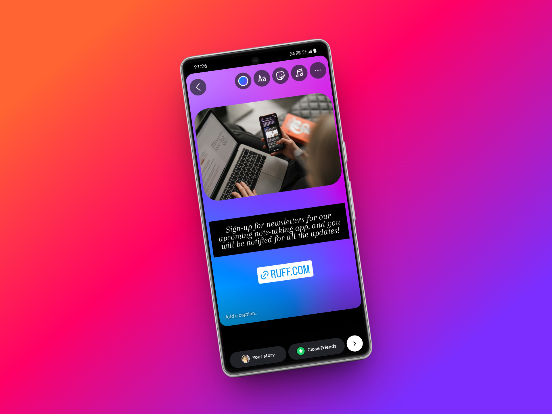 Compartilhe formulários de inscrição