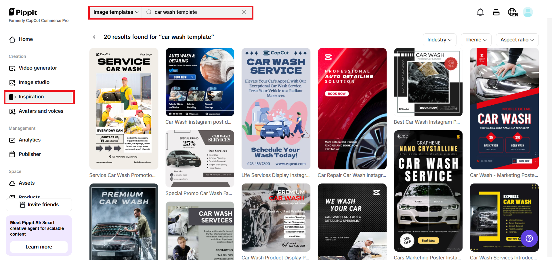 Choose a car wash flyer template