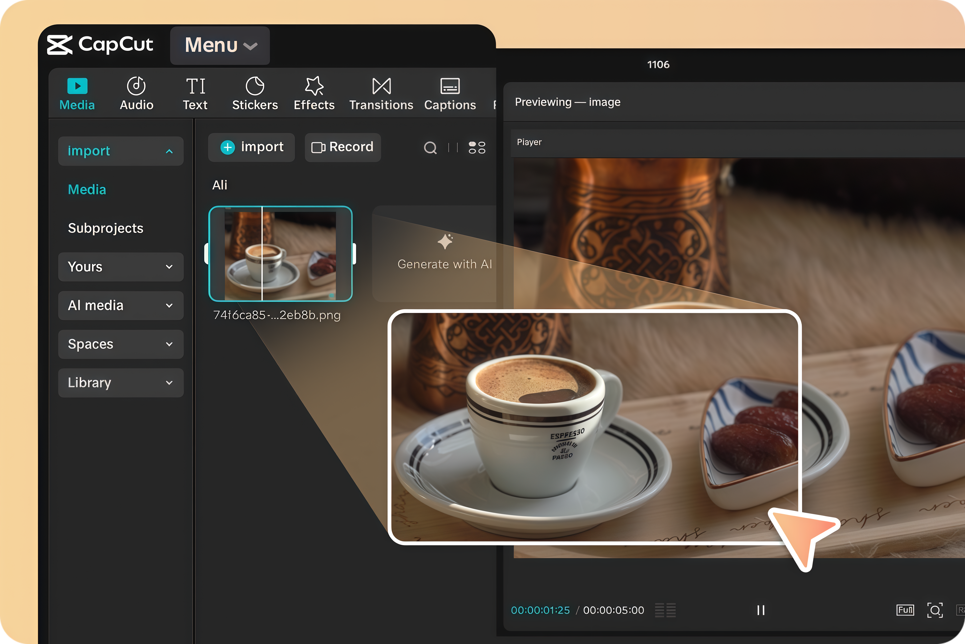 Import Your Video on CapCut