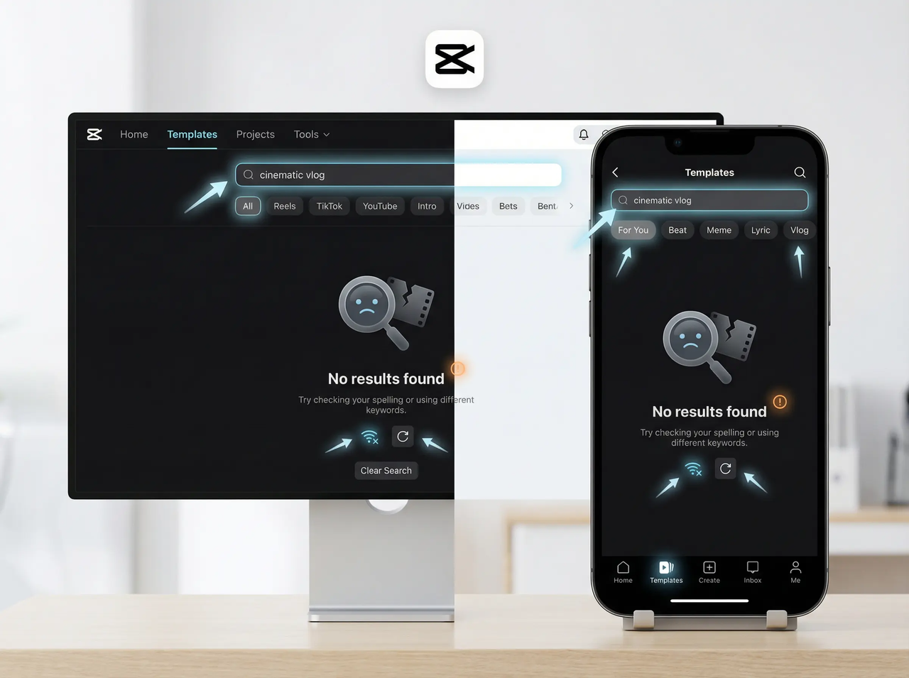 can not find template content