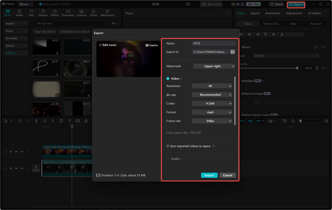 從桌面視訊編輯器匯出或共享CapCut視訊