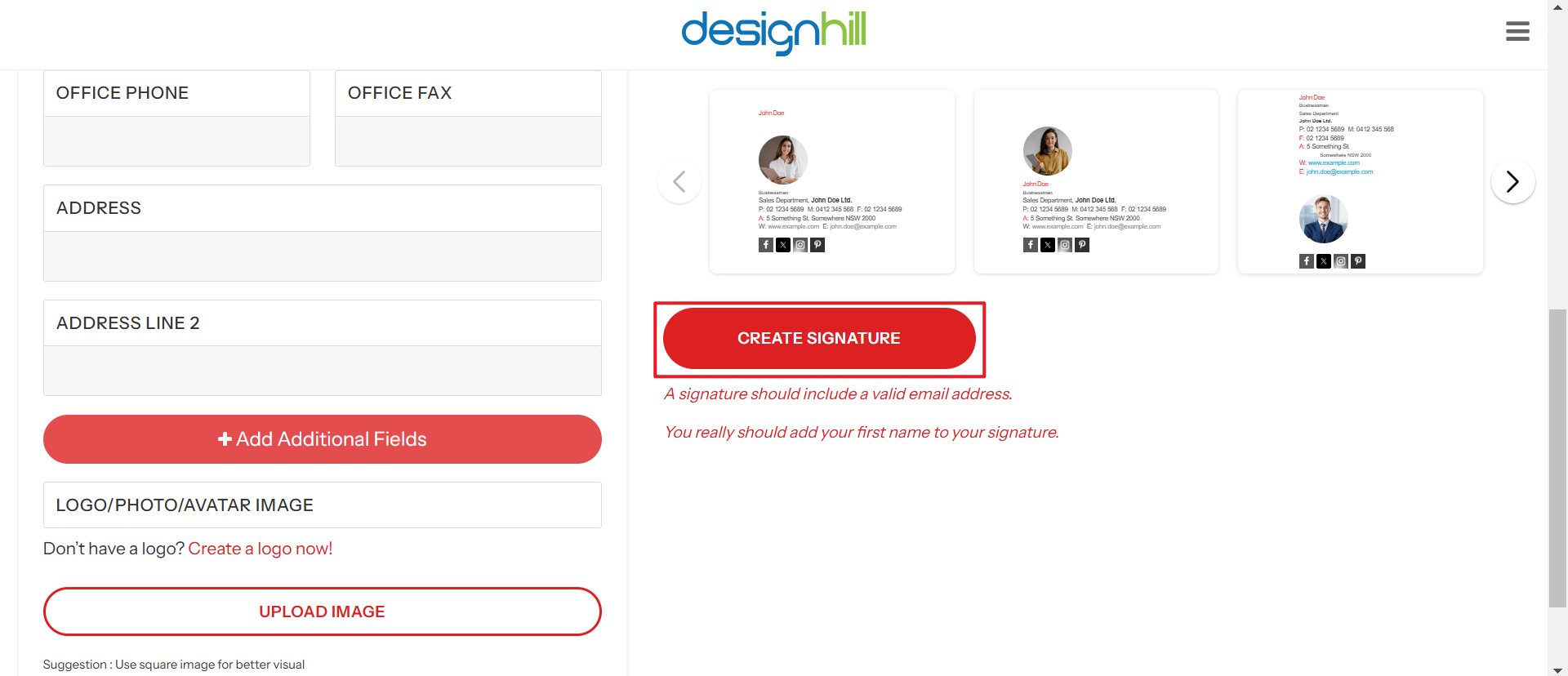 Download your free company email signature design