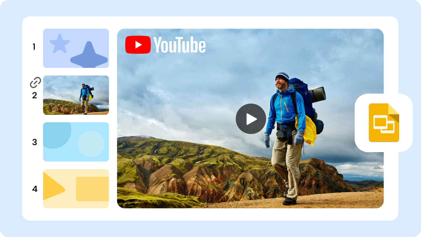 jak umieścić film z YouTube na slajdach Google