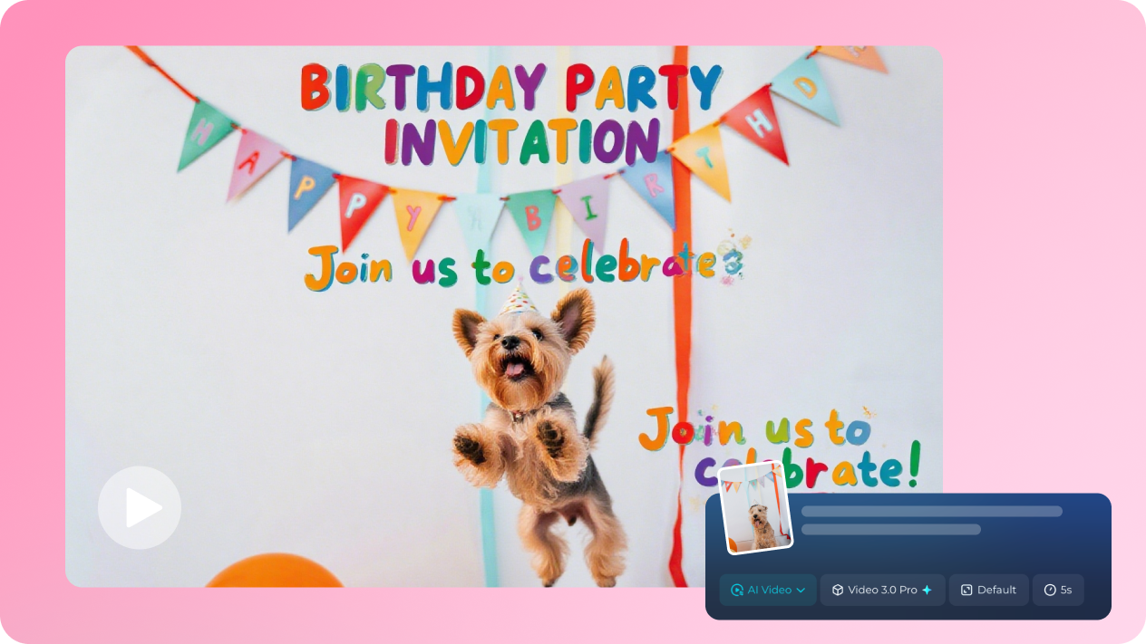 invitation video with image