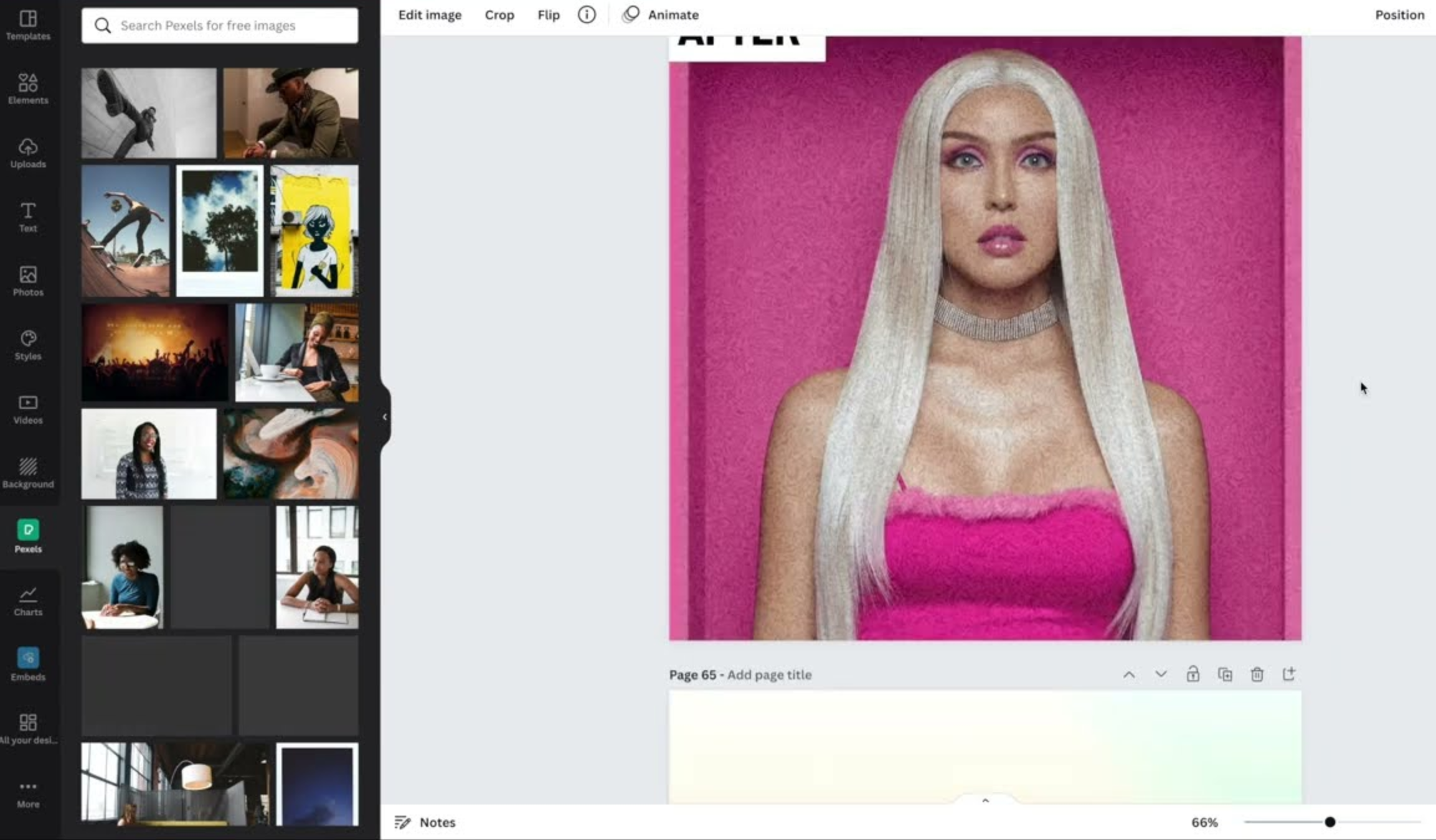Gifgit allows users to add photo grain effect online