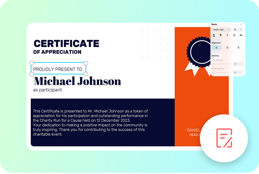 Update certificate details quickly