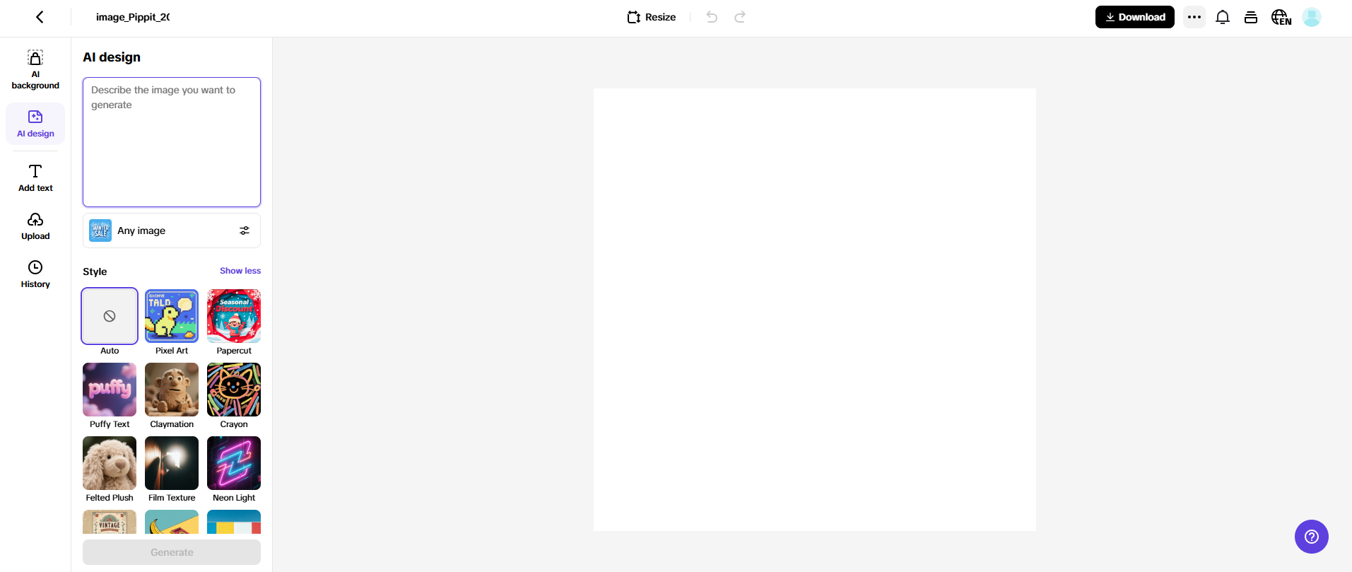 Create image from prompt