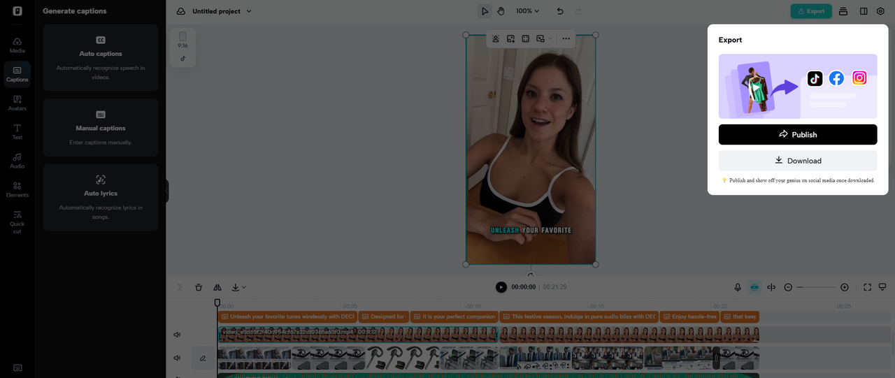 Export your video