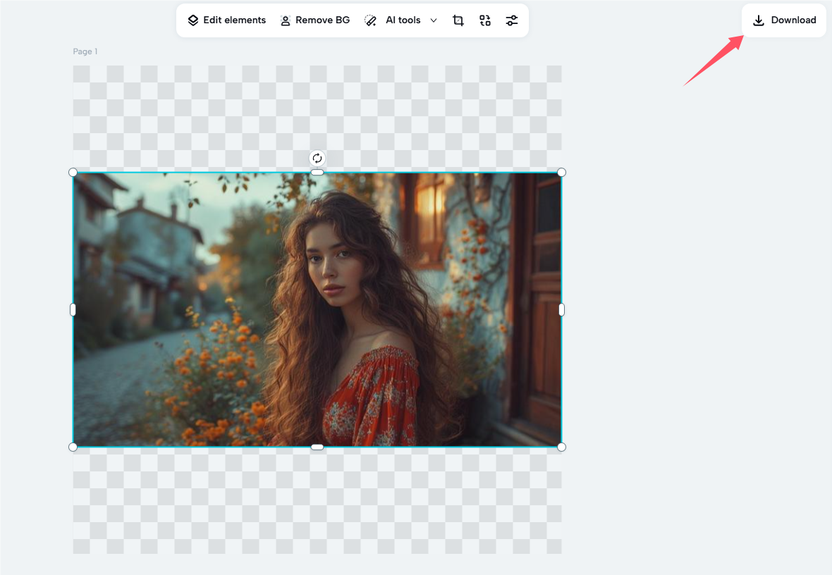Export cropped image