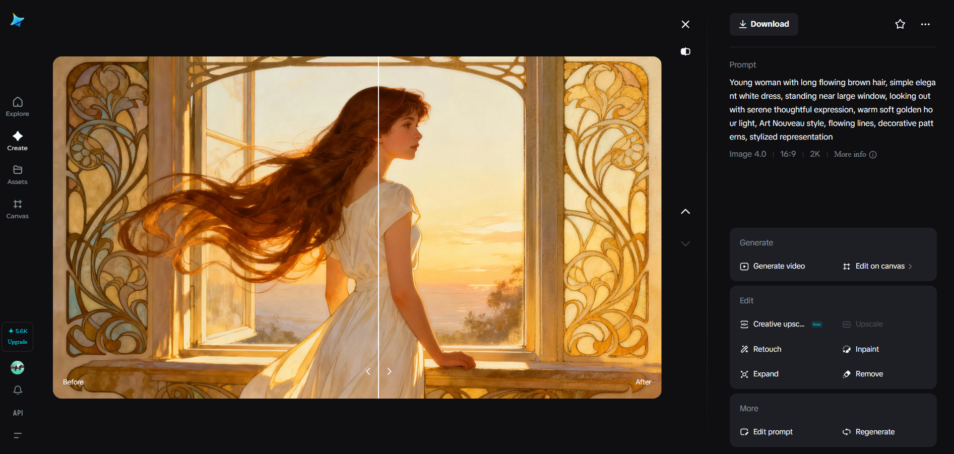 Dreaminaのクリエイティブで高級な機能