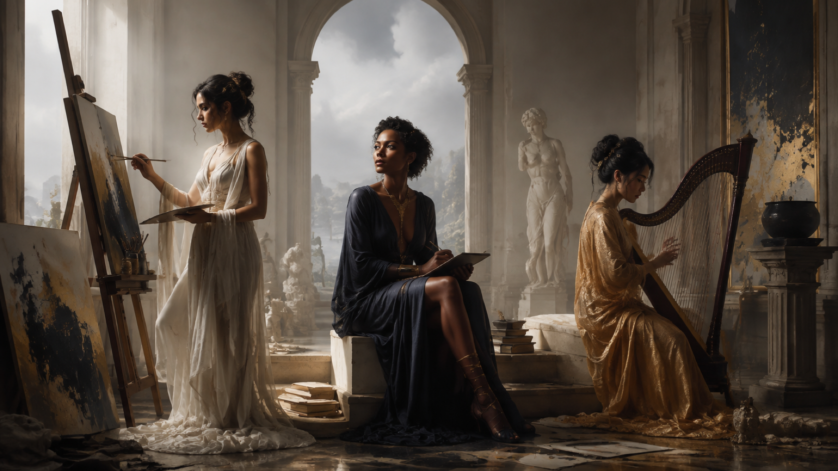 The Muses Video hero image created for Dreamina
