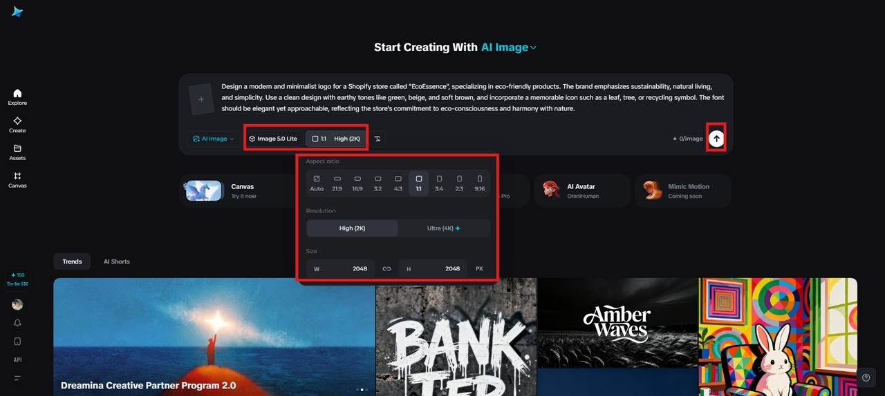 Sélectionnez le modèle d'image et générez un logo