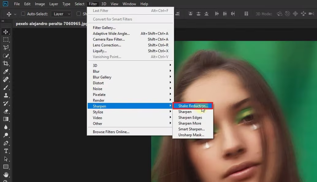 Use Shake Reduction in Photoshop