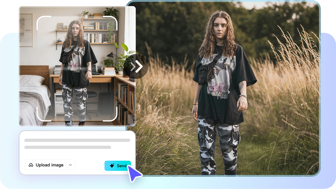 Swap cluttered backgrounds for professional settings