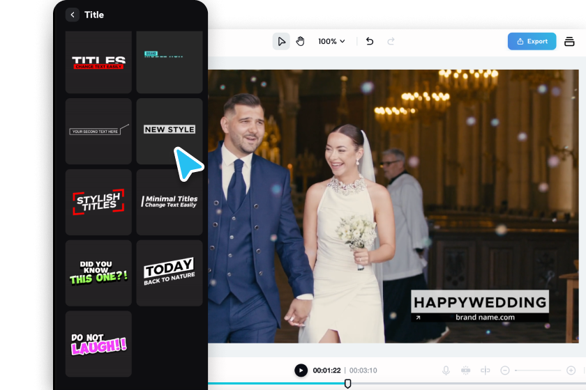 Upload your media and customize
