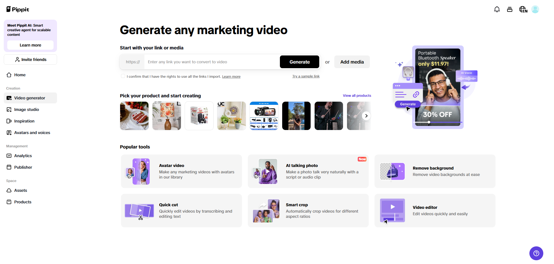 One-click video generator