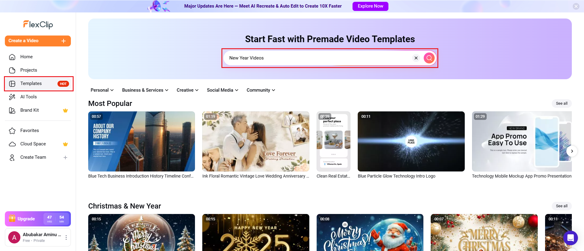 choose a New Year template