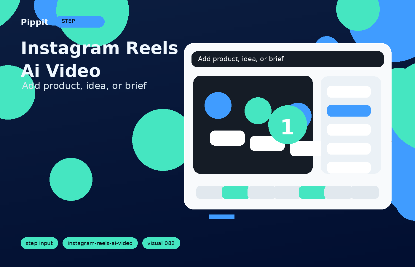 instagram reels ai video generator input step in Pippit