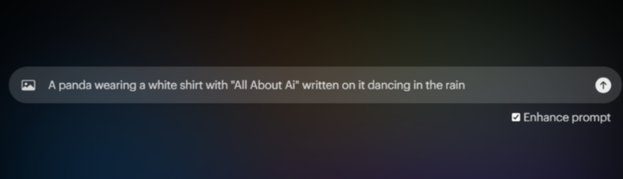Writing a text prompt in the Dream Machine AI video generator