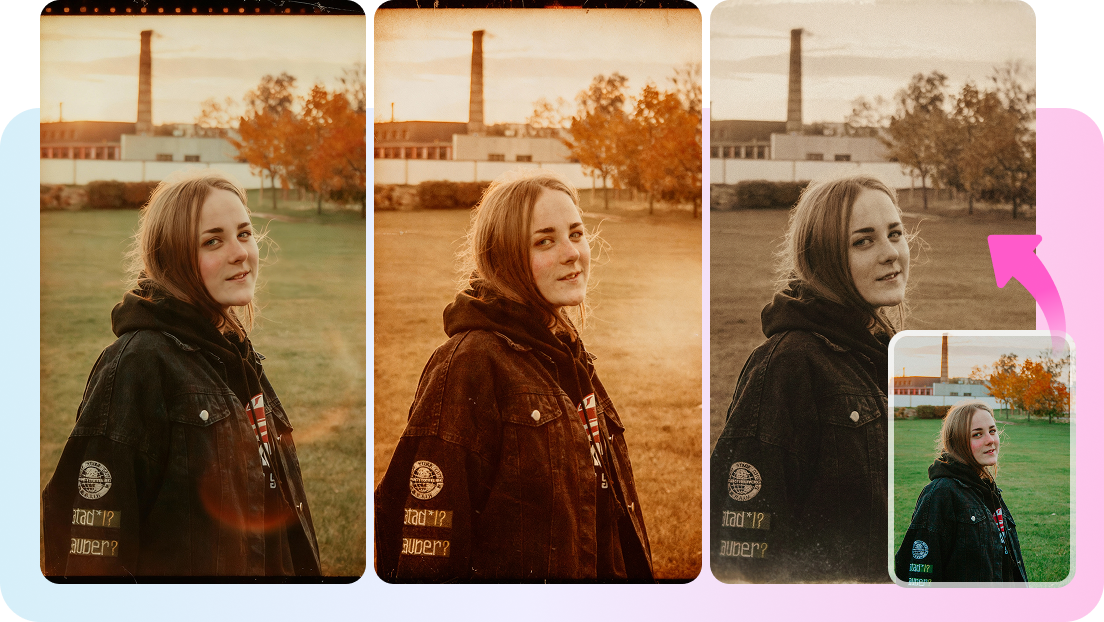 Real-time preview of photo filters