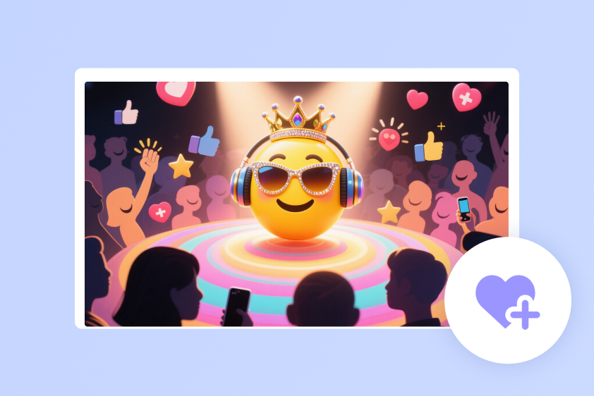 Emoji skapare från ett foto för unika sociala inlägg