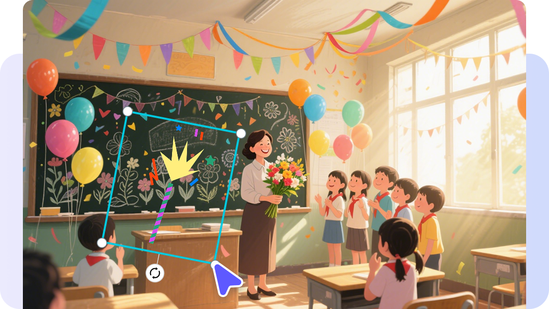 Customize Teacher's Day art background