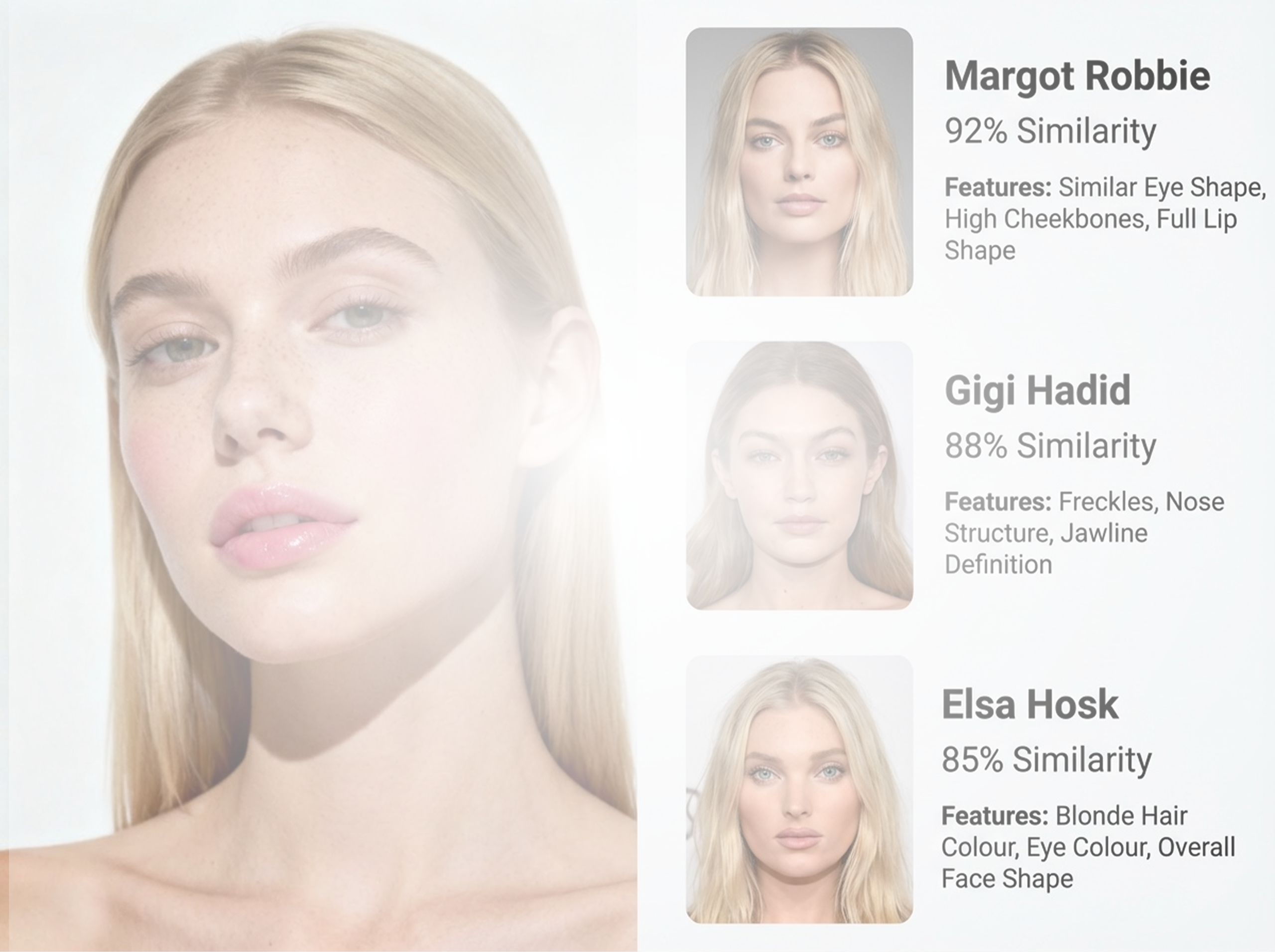 celebritatea arată la fel ca imaginea de fundal a căutătorului