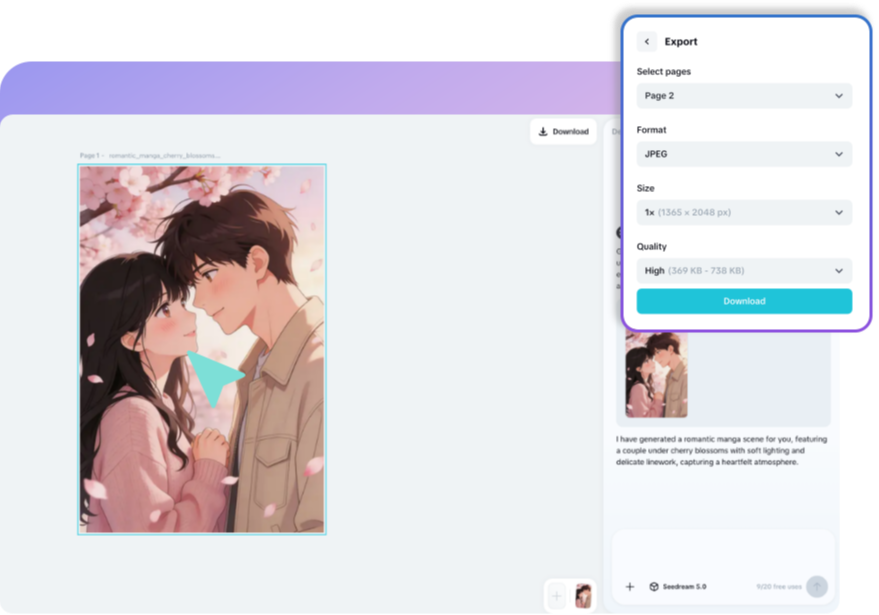 Scarica e salva il tuo manga