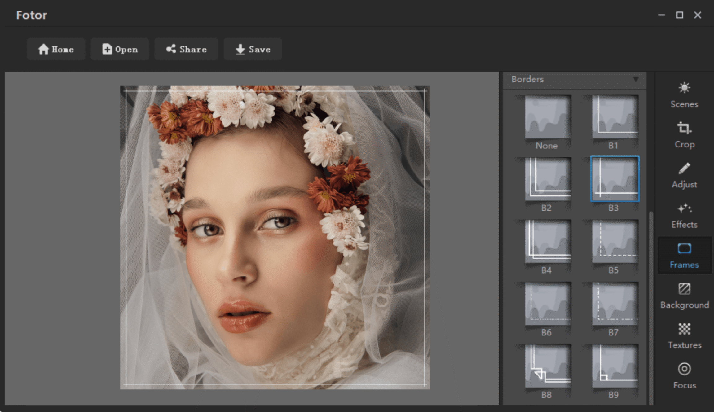 Interface of Fotor - one of the best photo editors to download for free