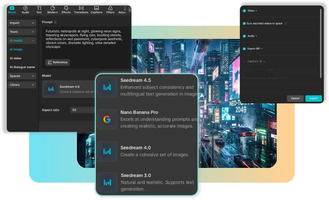 Gumamit ng Seedream 5.0 AI na disenyo sa CapCut Desktop