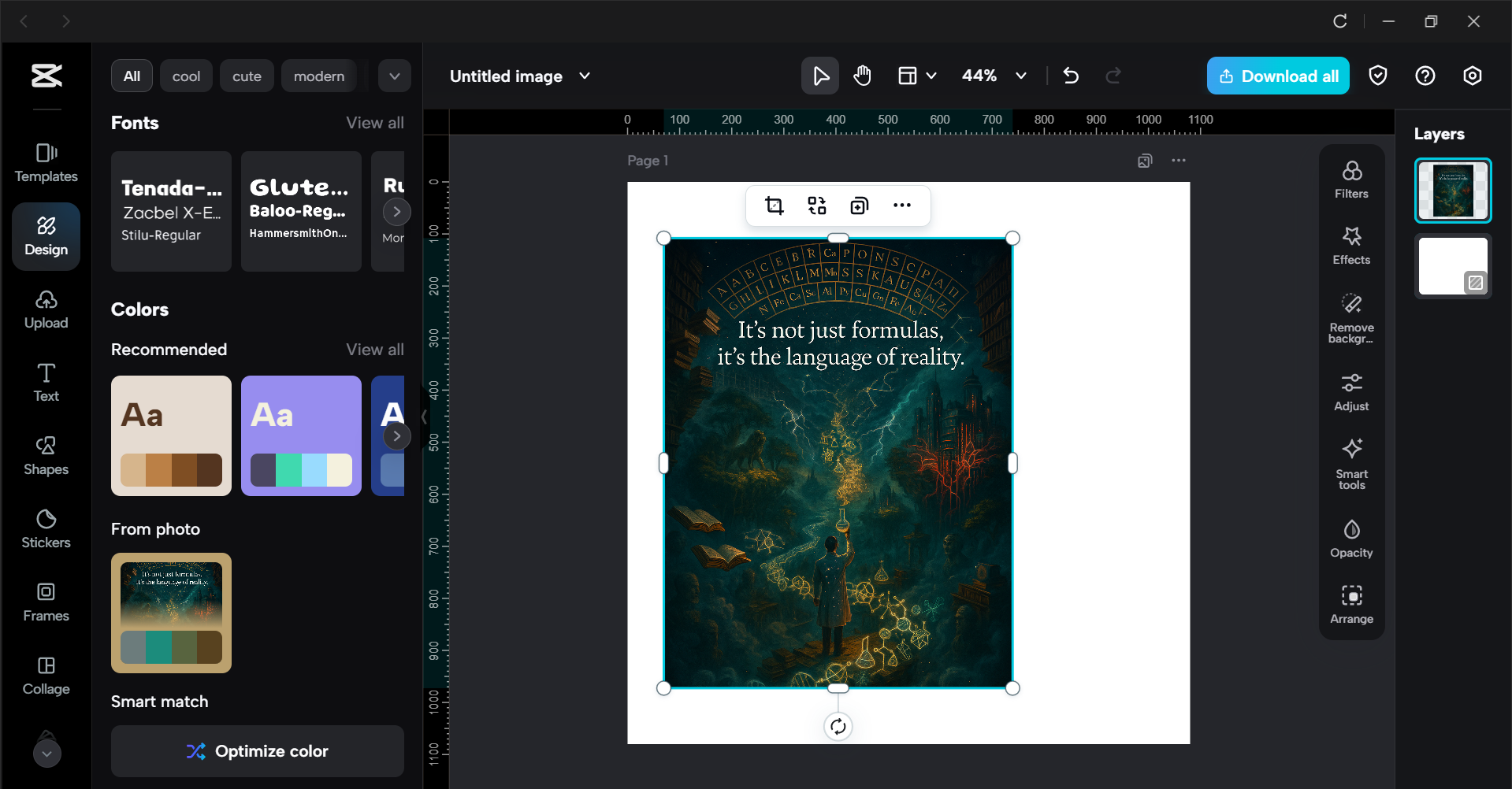 Interface ng CapCut desktop video editor - raw photo editor CapCut