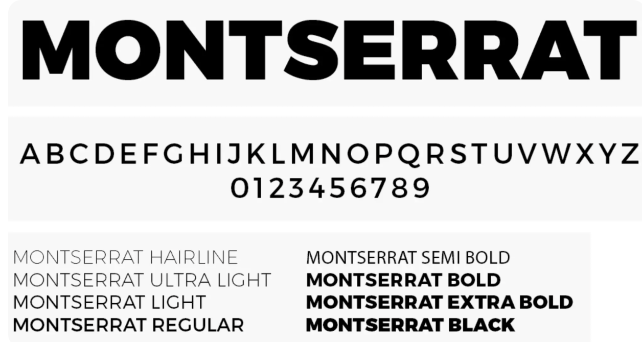 Montserrat extra bold font style